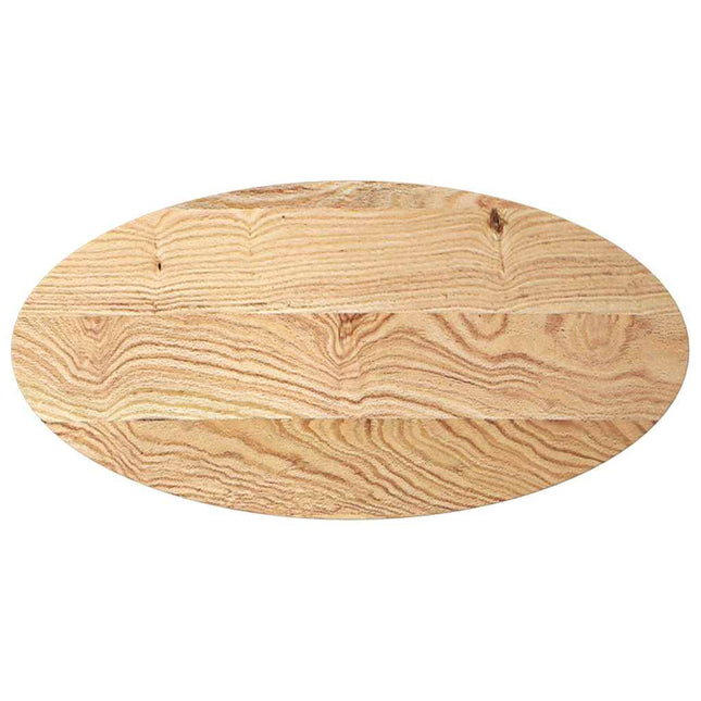 bordplade 100x50x4 cm massivt egetræ oval