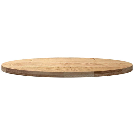 bordplade 100x50x4 cm massivt egetræ oval