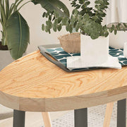 bordplade 100x50x4 cm massivt egetræ oval