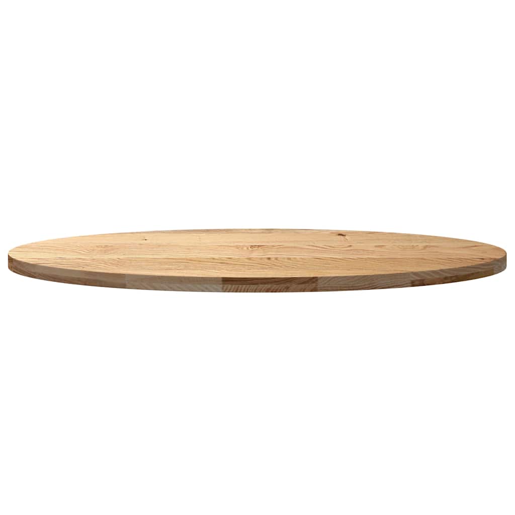 bordplade 140x60x4 cm massivt egetræ oval