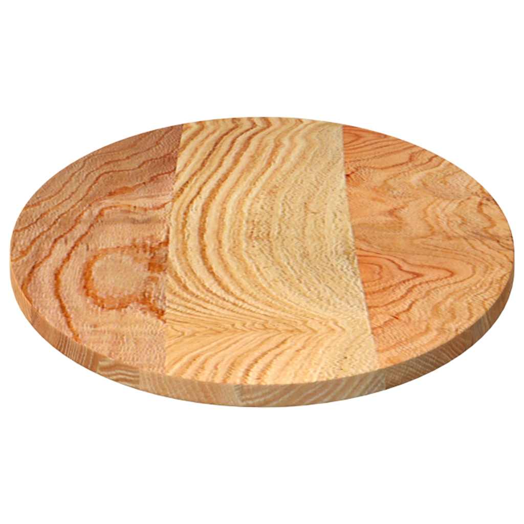 bordplade 100x50x2 cm massivt egetræ oval lysebrun