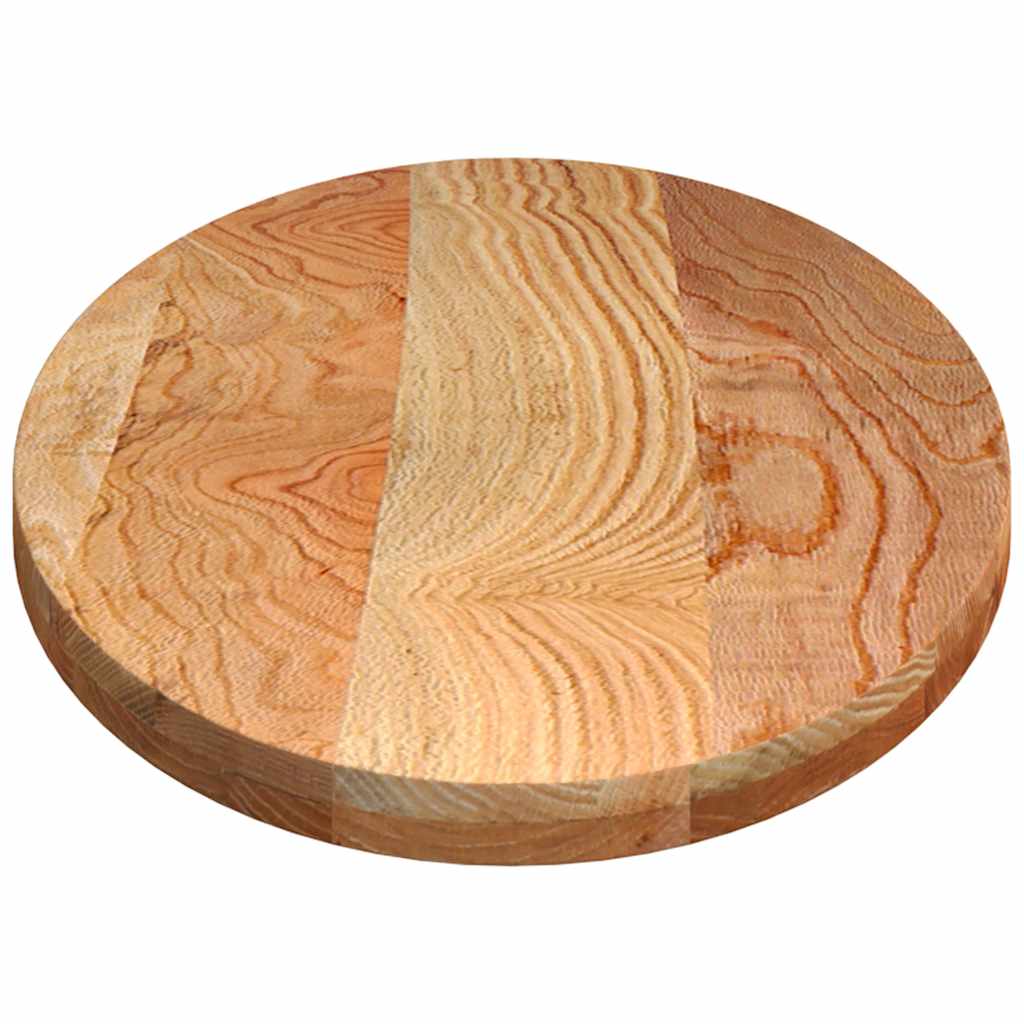 bordplade 140x60x4 cm massivt egetræ oval lysebrun