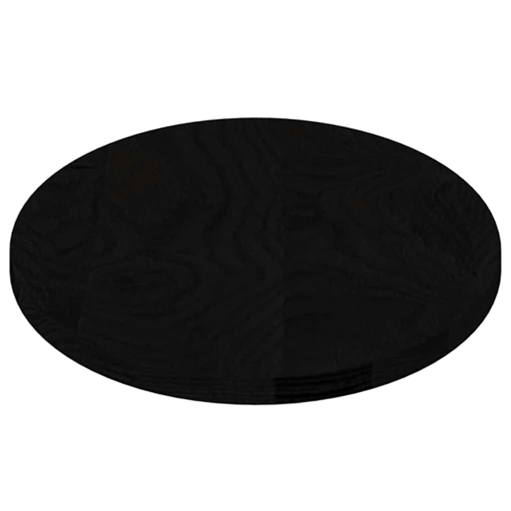 bordplade 80x40x2 cm massivt egetræ oval mørkebrun