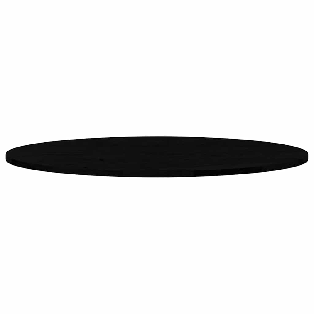 bordplade 100x50x2 cm massivt egetræ oval mørkebrun