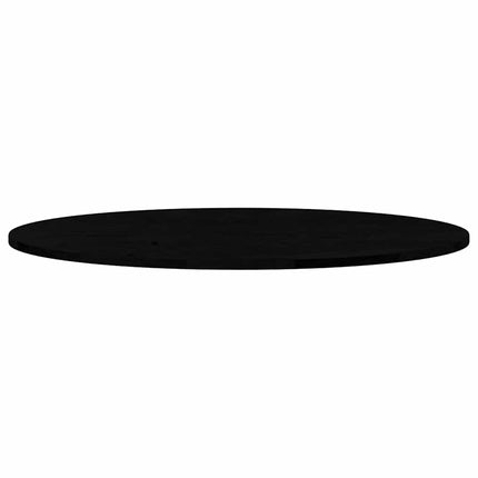 bordplade 100x50x2 cm massivt egetræ oval mørkebrun