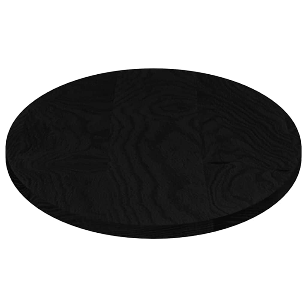 bordplade 100x50x2 cm massivt egetræ oval mørkebrun