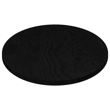 bordplade 100x50x2 cm massivt egetræ oval mørkebrun
