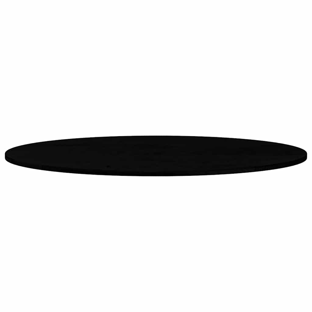 bordplade 120x60x2 cm massivt egetræ oval mørkebrun
