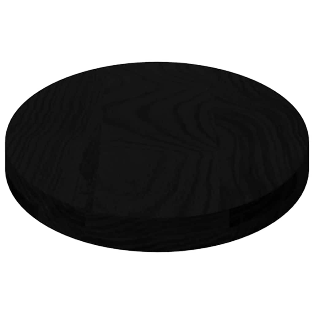 bordplade 80x40x4 cm massivt egetræ oval mørkebrun
