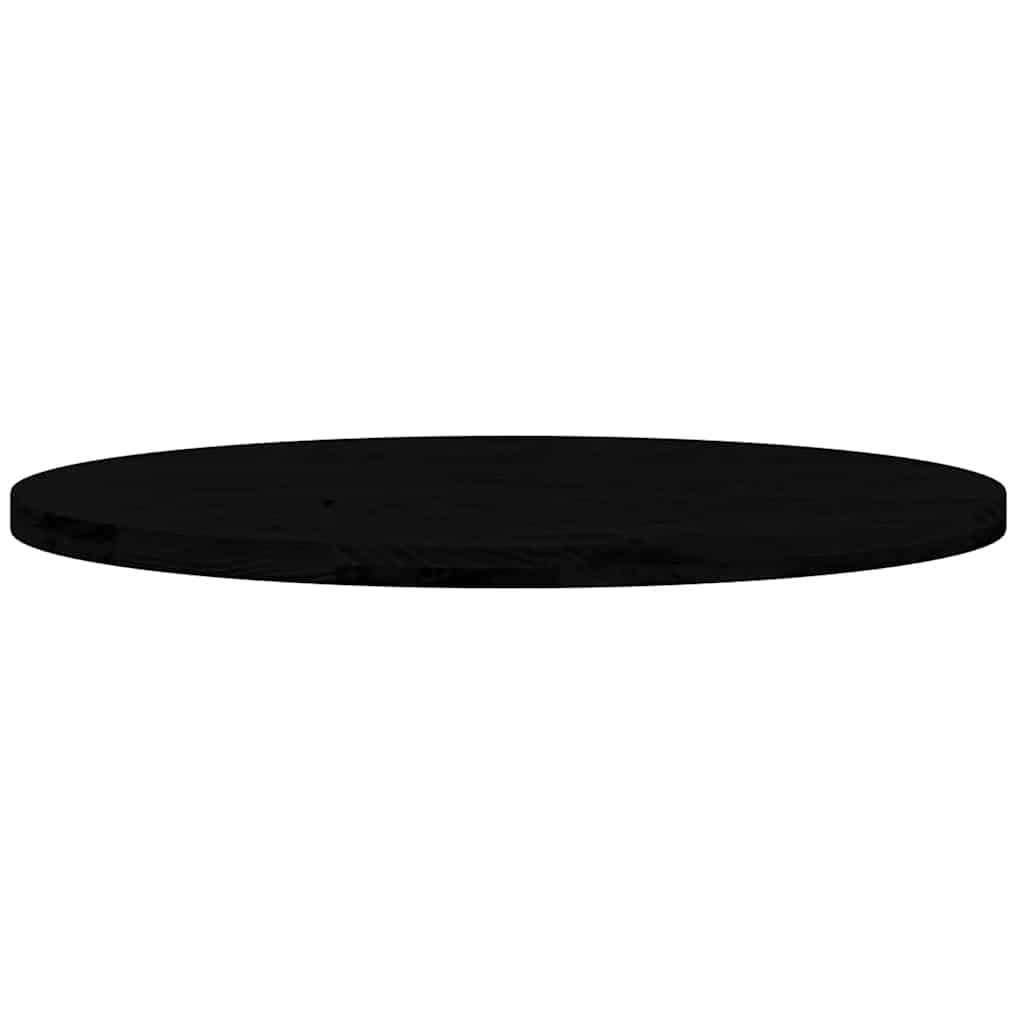 bordplade 100x50x4 cm massivt egetræ oval mørkebrun