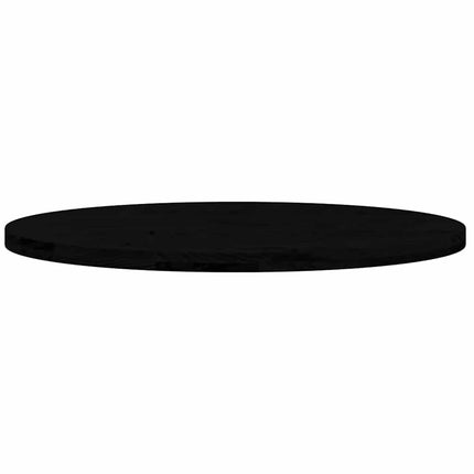 bordplade 100x50x4 cm massivt egetræ oval mørkebrun