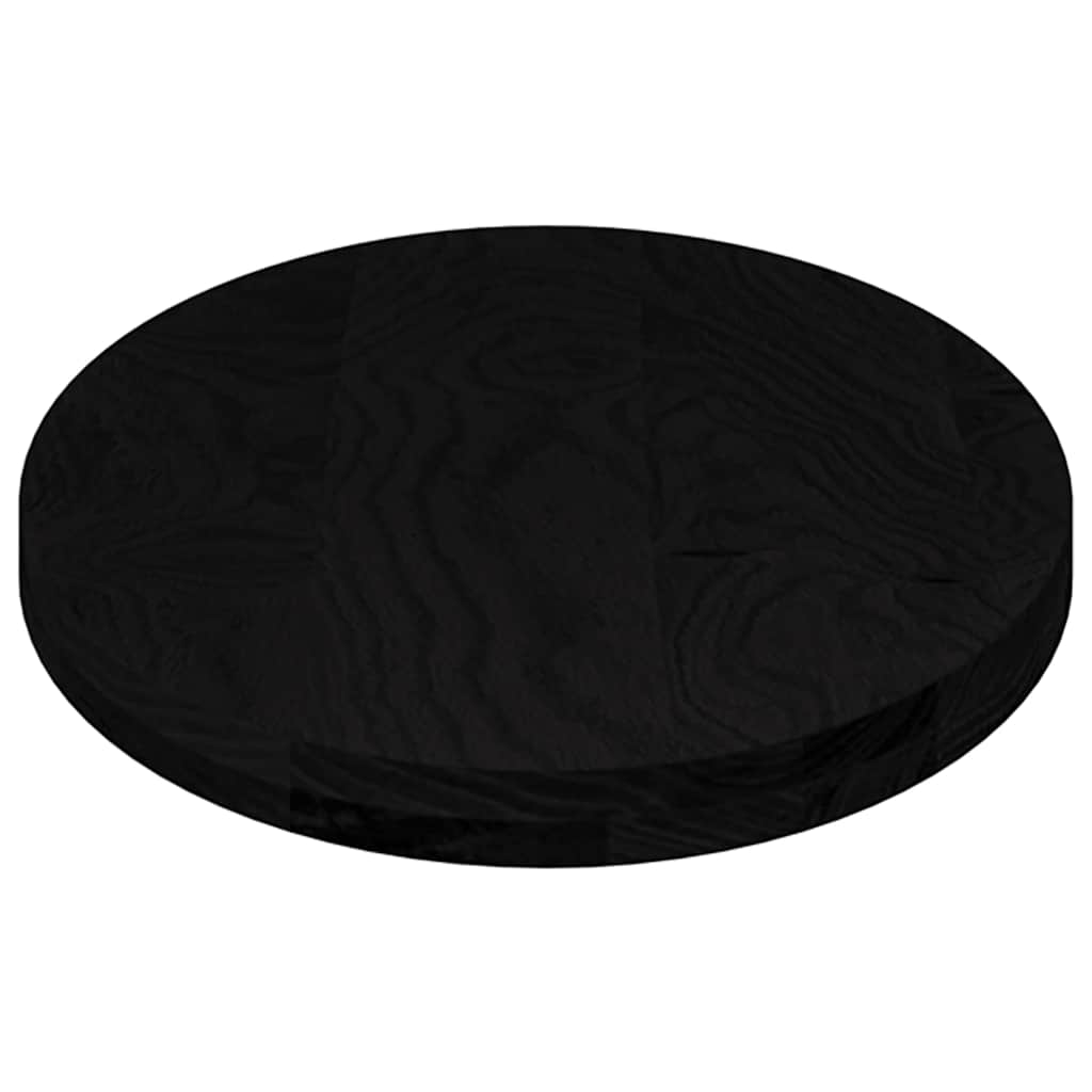 bordplade 100x50x4 cm massivt egetræ oval mørkebrun
