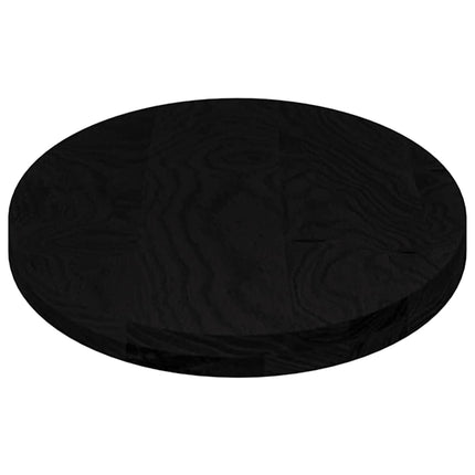 bordplade 100x50x4 cm massivt egetræ oval mørkebrun