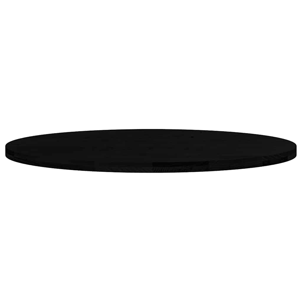 bordplade 120x60x4 cm massivt egetræ oval mørkebrun