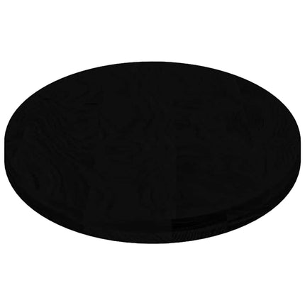 bordplade 120x60x4 cm massivt egetræ oval mørkebrun