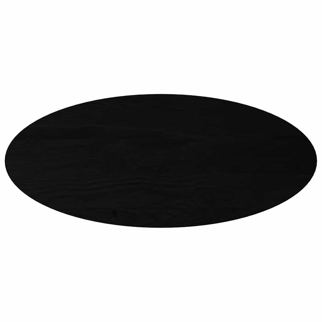 bordplade 140x60x4 cm massivt egetræ oval mørkebrun