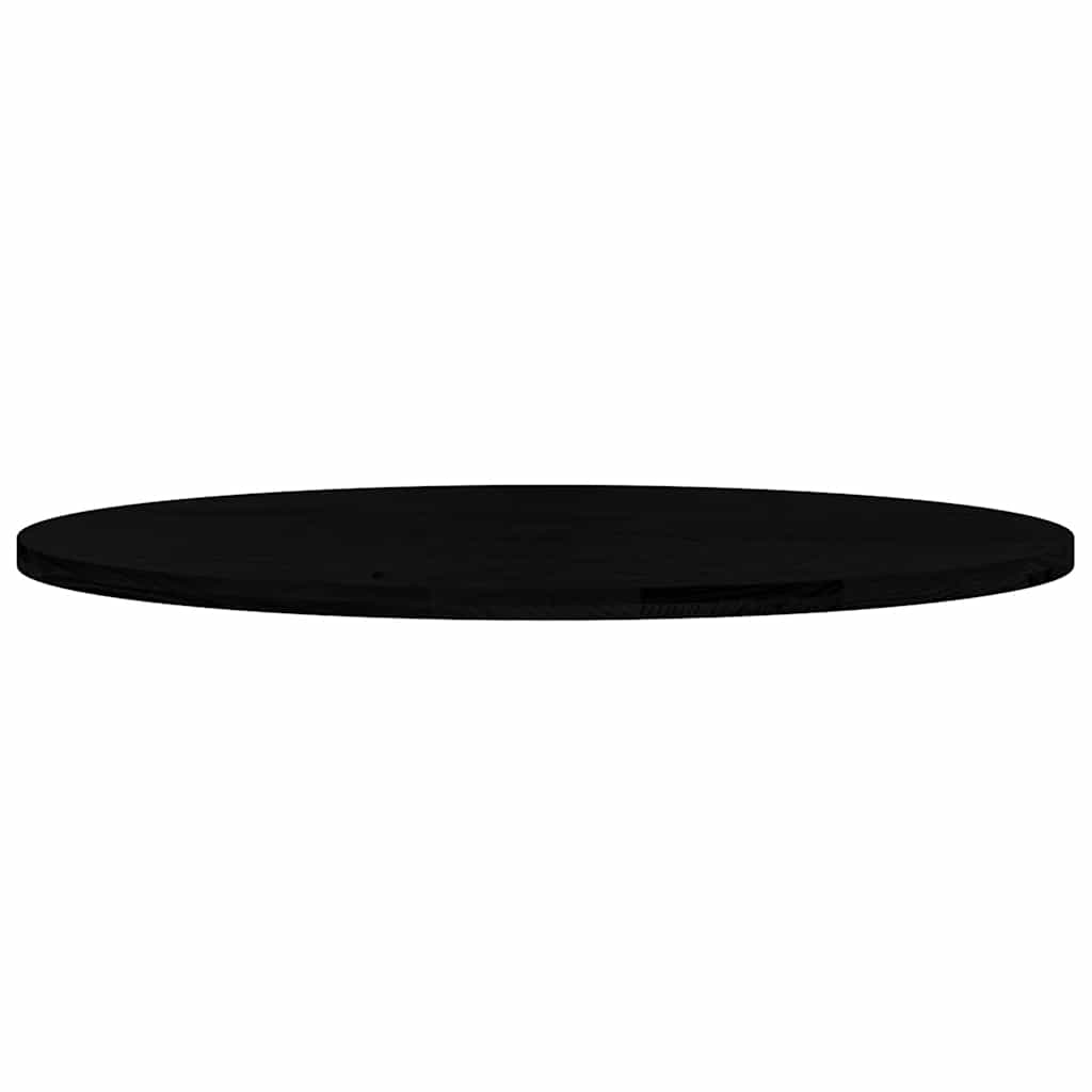 bordplade 140x60x4 cm massivt egetræ oval mørkebrun