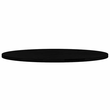 bordplade 140x60x4 cm massivt egetræ oval mørkebrun