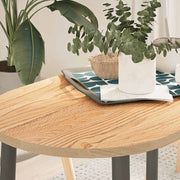 bordplade 100x50x2 cm massivt egetræ oval
