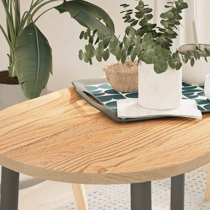 bordplade 100x50x2 cm massivt egetræ oval