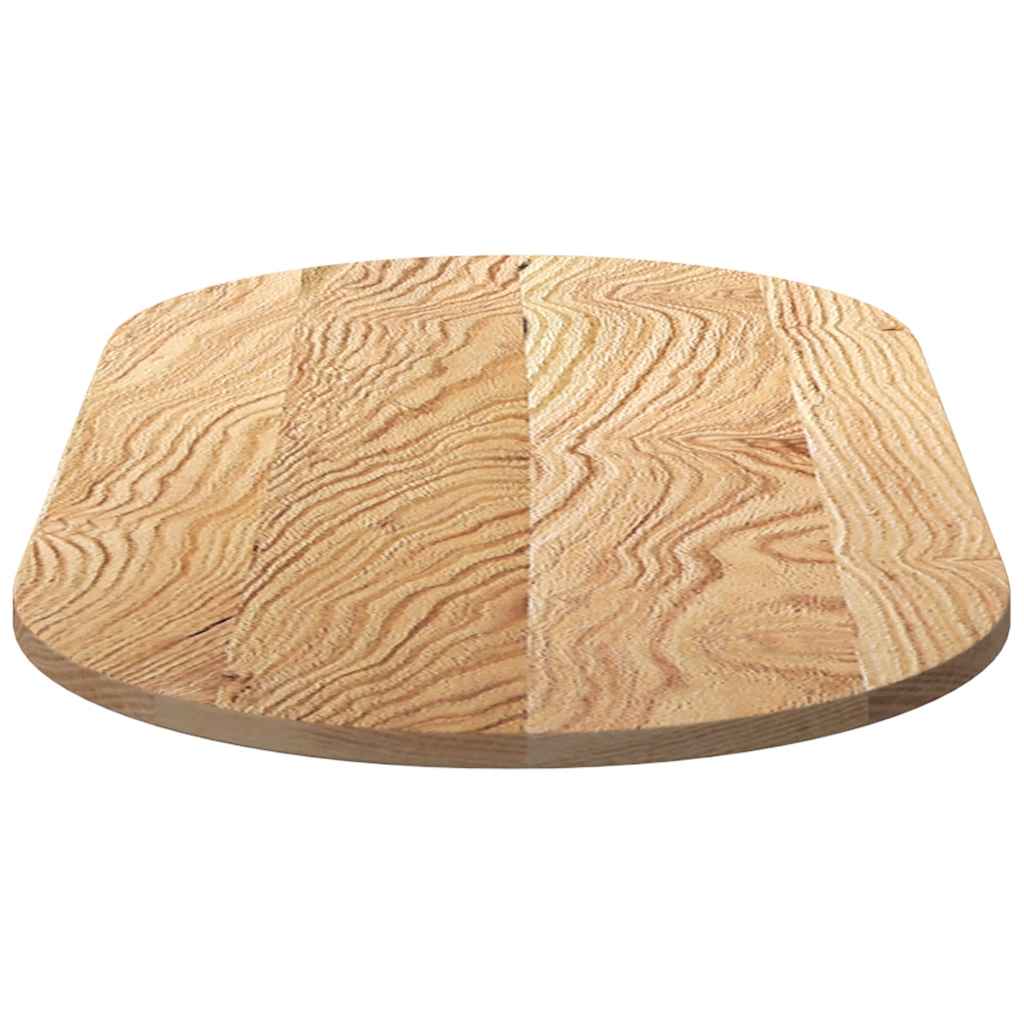bordplade 120x60x2 cm massivt egetræ oval