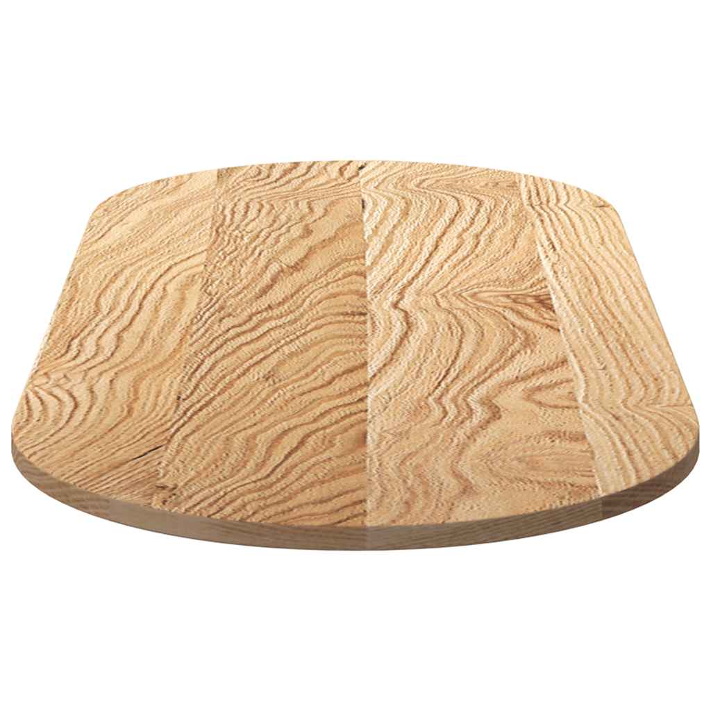 bordplade 140x60x2 cm massivt egetræ oval