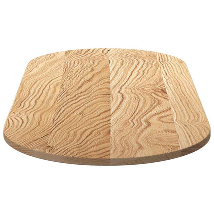bordplade 140x60x2 cm massivt egetræ oval