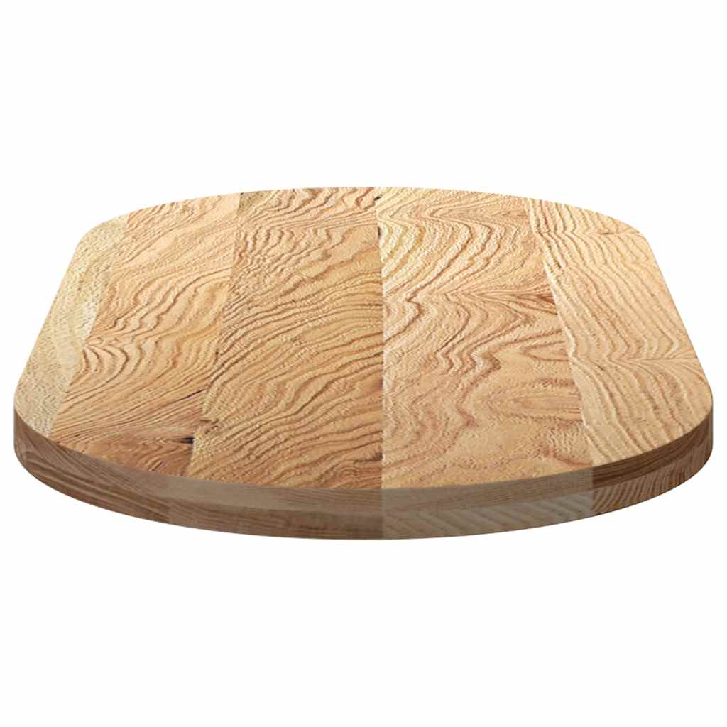 bordplade 120x60x4 cm massivt egetræ oval
