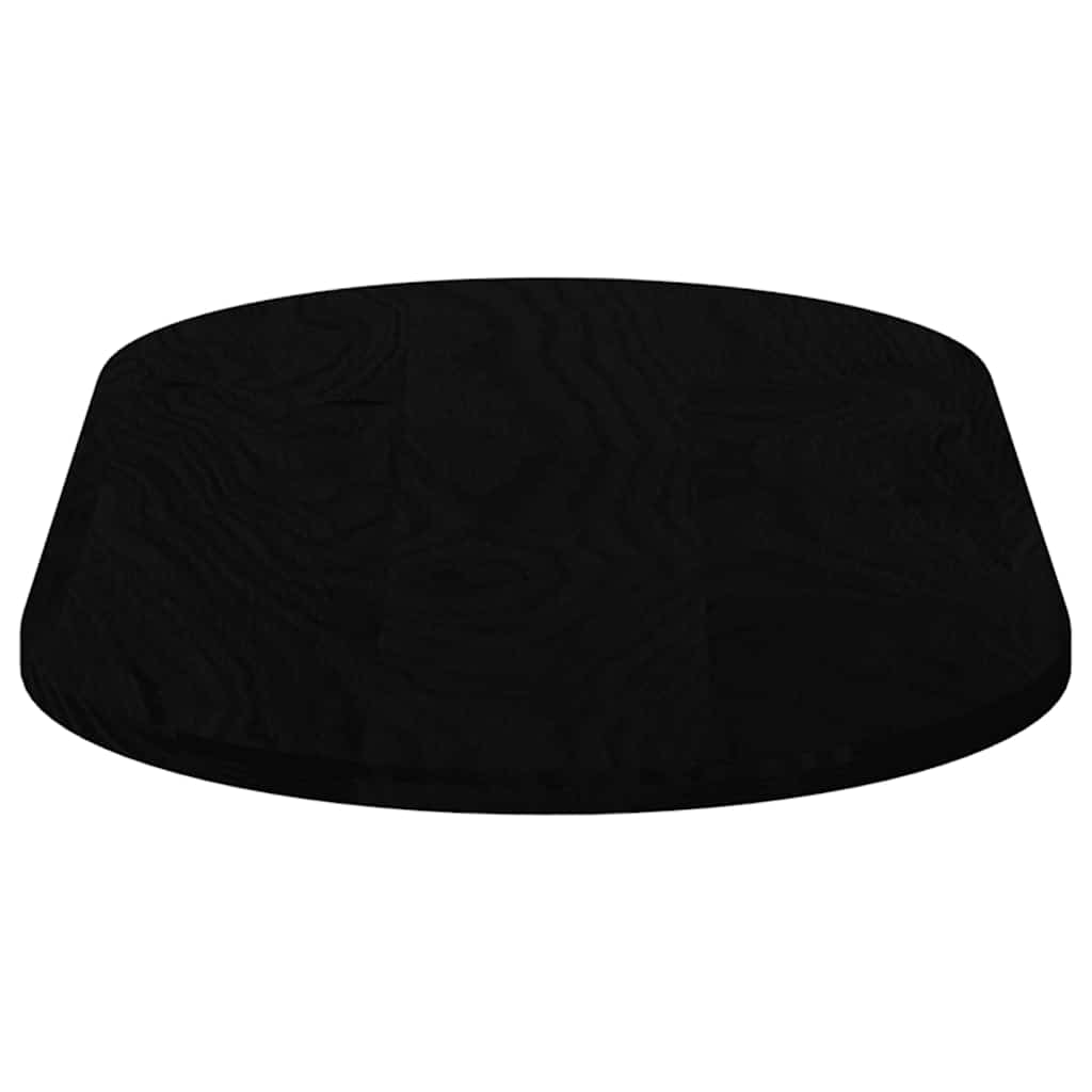 bordplade 100x50x2 cm massivt egetræ oval mørkebrun