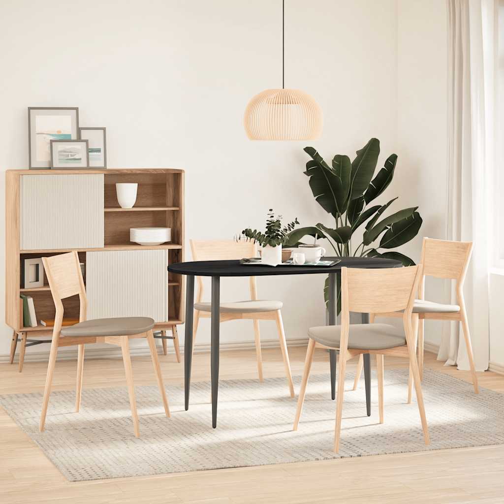 bordplade 120x60x2 cm massivt egetræ oval mørkebrun