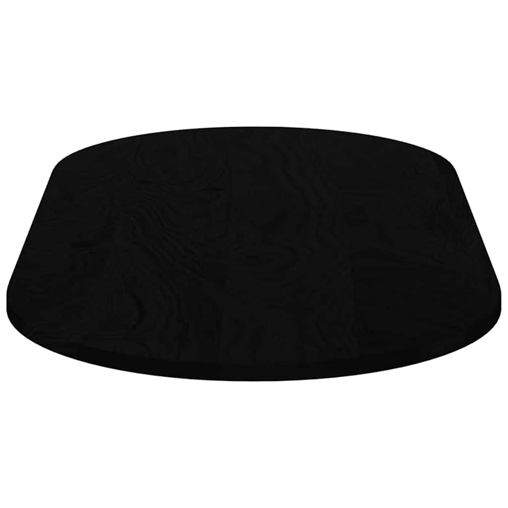 bordplade 120x60x2 cm massivt egetræ oval mørkebrun