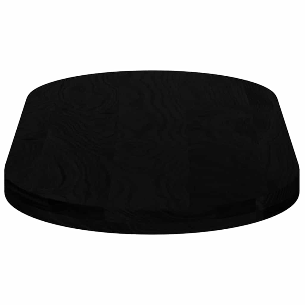 bordplade 100x50x4 cm massivt egetræ oval mørkebrun