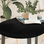 bordplade 100x50x4 cm massivt egetræ oval mørkebrun