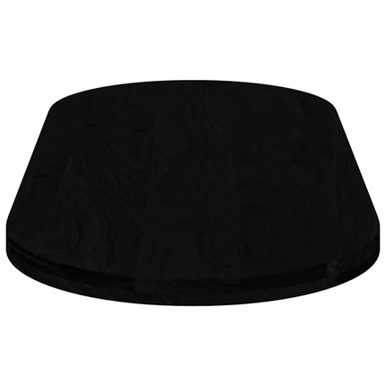 bordplade 140x60x4 cm massivt egetræ oval mørkebrun