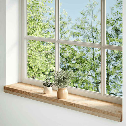 vindueskarme 2 stk ubehandlet 70x15x2 cm massivt egetræ