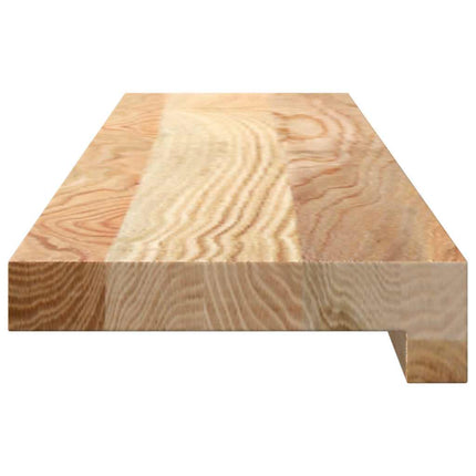vindueskarme 2 stk ubehandlet 80x15x2 cm massivt egetræ