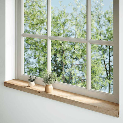 vindueskarme 2 stk ubehandlet 120x15x2 cm massivt egetræ