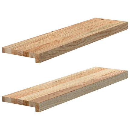 vindueskarme 2 stk ubehandlet 80x20x2 cm massivt egetræ