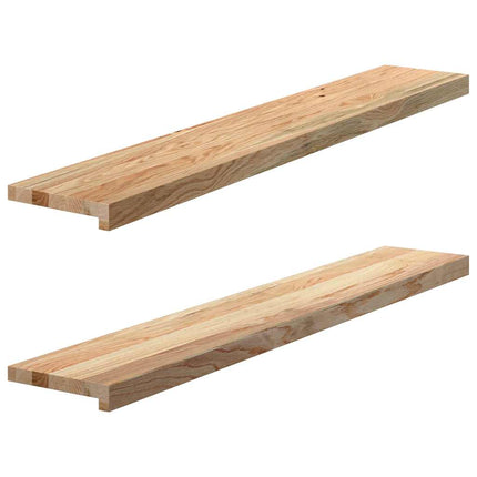 vindueskarme 2 stk ubehandlet 120x20x2 cm massivt egetræ