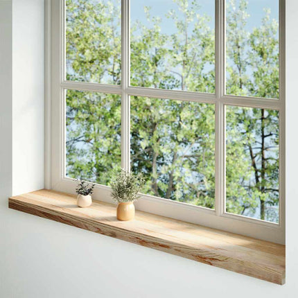 vindueskarme 2 stk ubehandlet 120x20x2 cm massivt egetræ