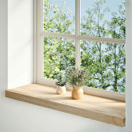 vindueskarme 2 stk ubehandlet 90x25x2 cm massivt egetræ