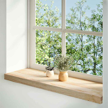 vindueskarme 2 stk ubehandlet 90x30x2 cm massivt egetræ