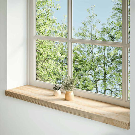vindueskarme 2 stk ubehandlet 120x30x2 cm massivt egetræ