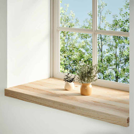 vindueskarme 2 stk ubehandlet 70x40x2 cm massivt egetræ