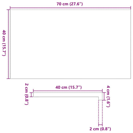 vindueskarme 2 stk ubehandlet 70x40x2 cm massivt egetræ