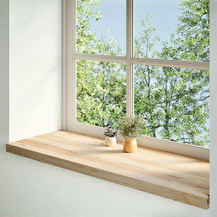 vindueskarme 2 stk ubehandlet 100x40x2 cm massivt egetræ