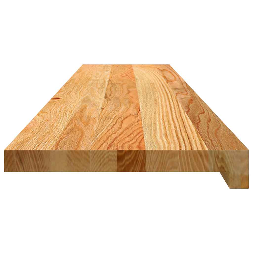 vindueskarme 2 stk lysebrun 120x30x2 cm massivt egetræ
