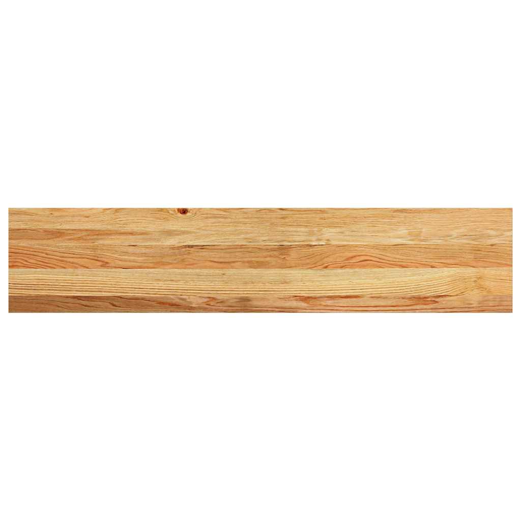 vindueskarme 2 stk lysebrun 120x30x2 cm massivt egetræ