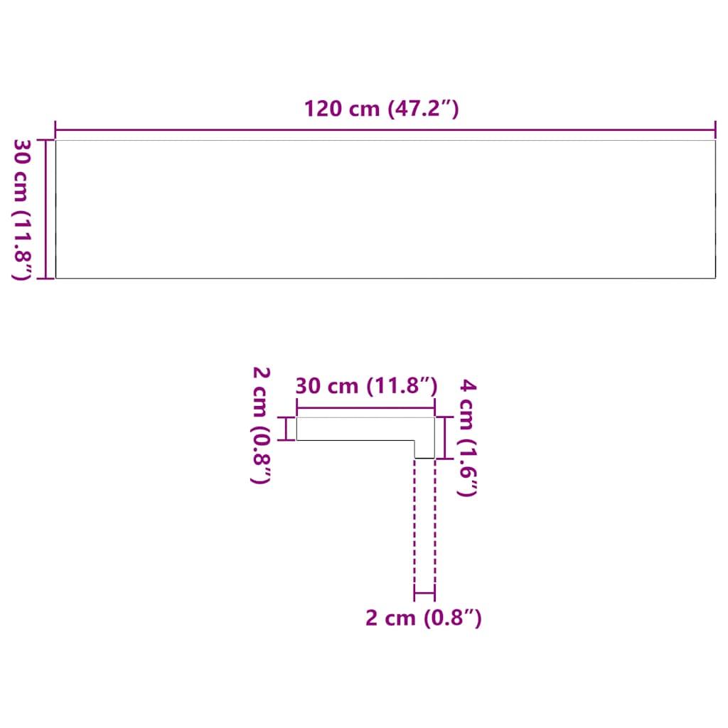 vindueskarme 2 stk lysebrun 120x30x2 cm massivt egetræ