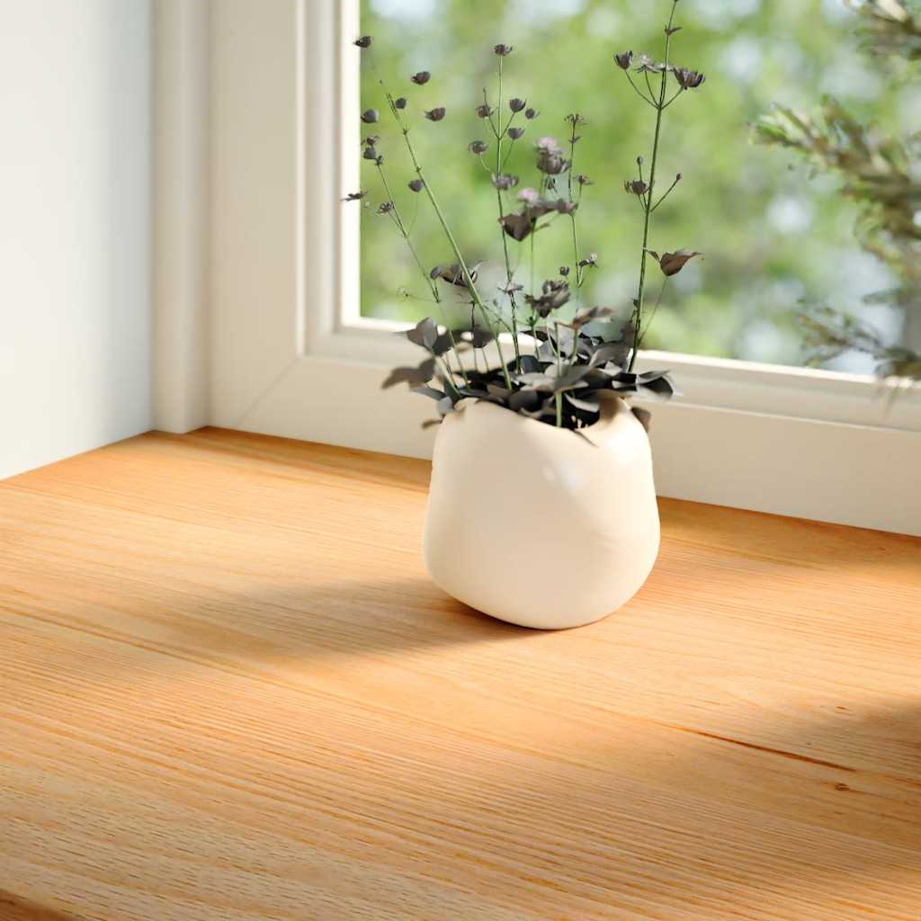 vindueskarme 2 stk lysebrun 160x30x2 cm massivt egetræ